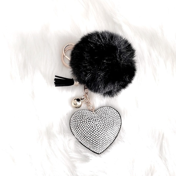 Purse Heart Charm Keychain - Picture 3 of 5